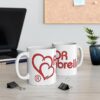 Mugs 11 oz ceramic with amor umbrella logo
