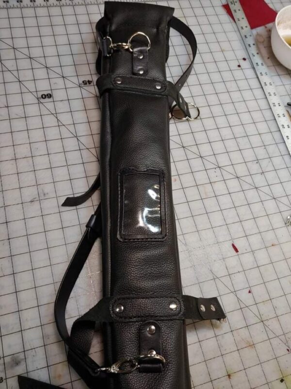 AMOR Black Leather Travel Carrier TM