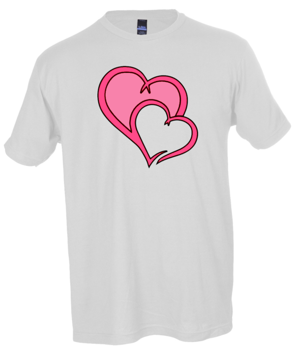 Cute Graphic Heart T-Shirt for Couples & Friends
