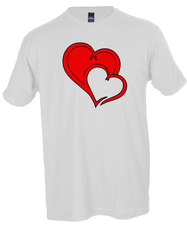 Cute Graphic Heart T-Shirt for Couples & Friends