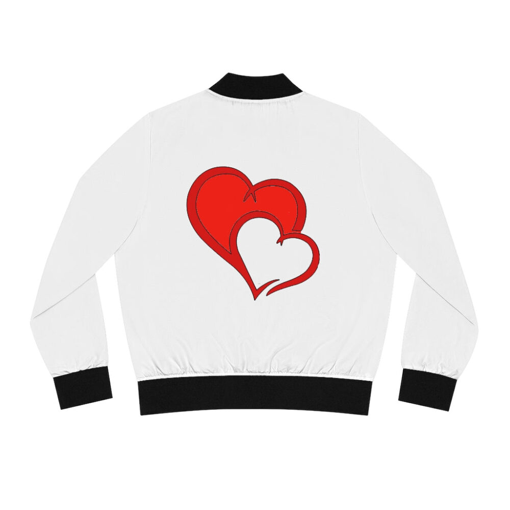 Women's Bomber Jacket (AOP)2 Women's Bomber Jacket with Double Heart Design