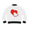 Women's Bomber Jacket with Double Heart Design