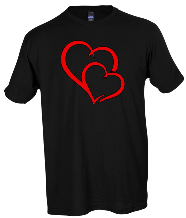 Cute Graphic Heart T-Shirt for Couples & Friends