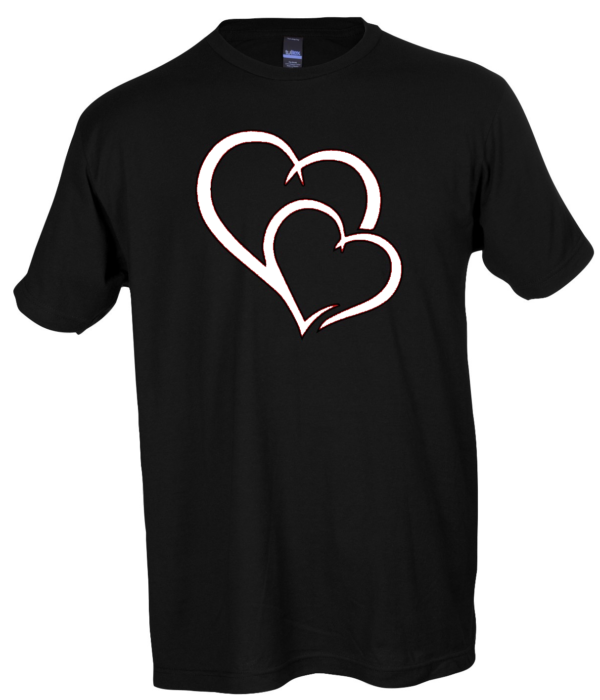 Cute Graphic Heart T-Shirt for Couples & Friends