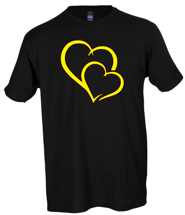 Cute Graphic Heart T-Shirt for Couples & Friends