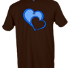 T-shirt Brown with Double Hearts