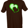 T-shirt Brown with Double Hearts