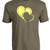 T-shirt Green with Double Hearts