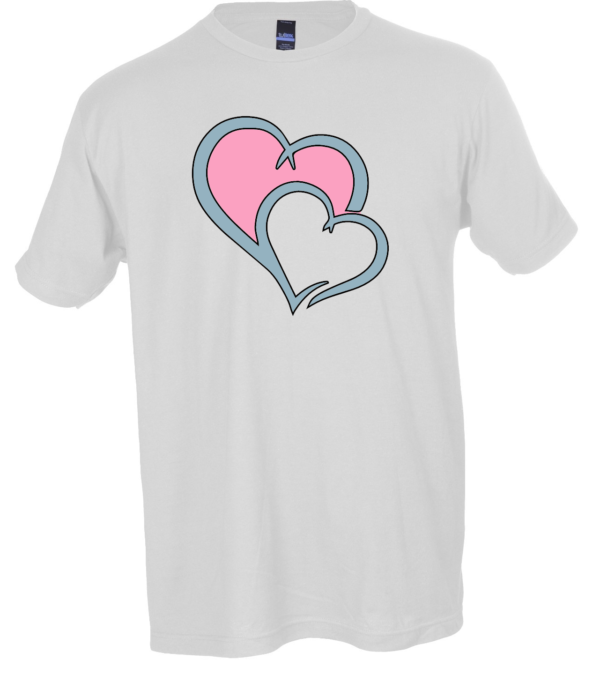 Cute Graphic Heart T-Shirt for Couples & Friends