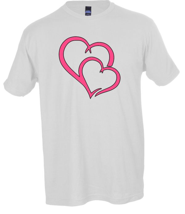 Cute Graphic Heart T-Shirt for Couples & Friends