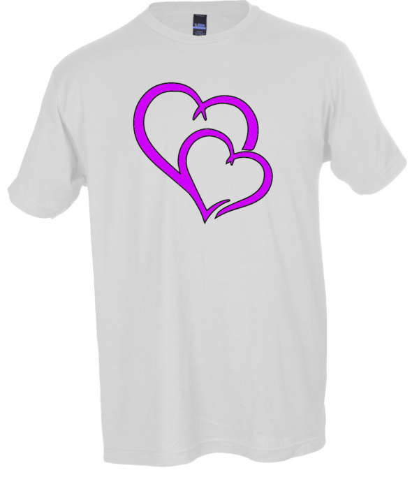 Cute Graphic Heart T-Shirt for Couples & Friends