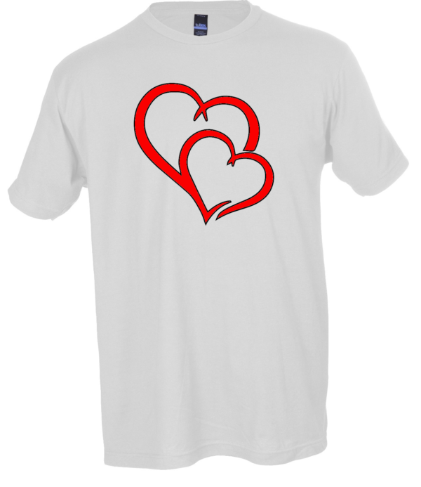 Cute Graphic Heart T-Shirt for Couples & Friends