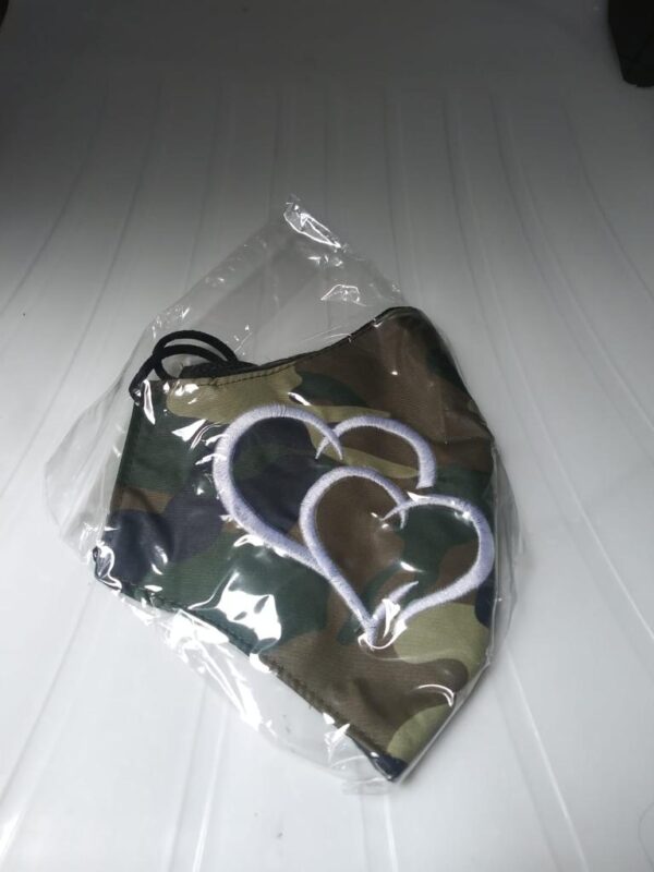 camo facemask sealed Embroidered Face Mask