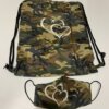 camo bag and face mask