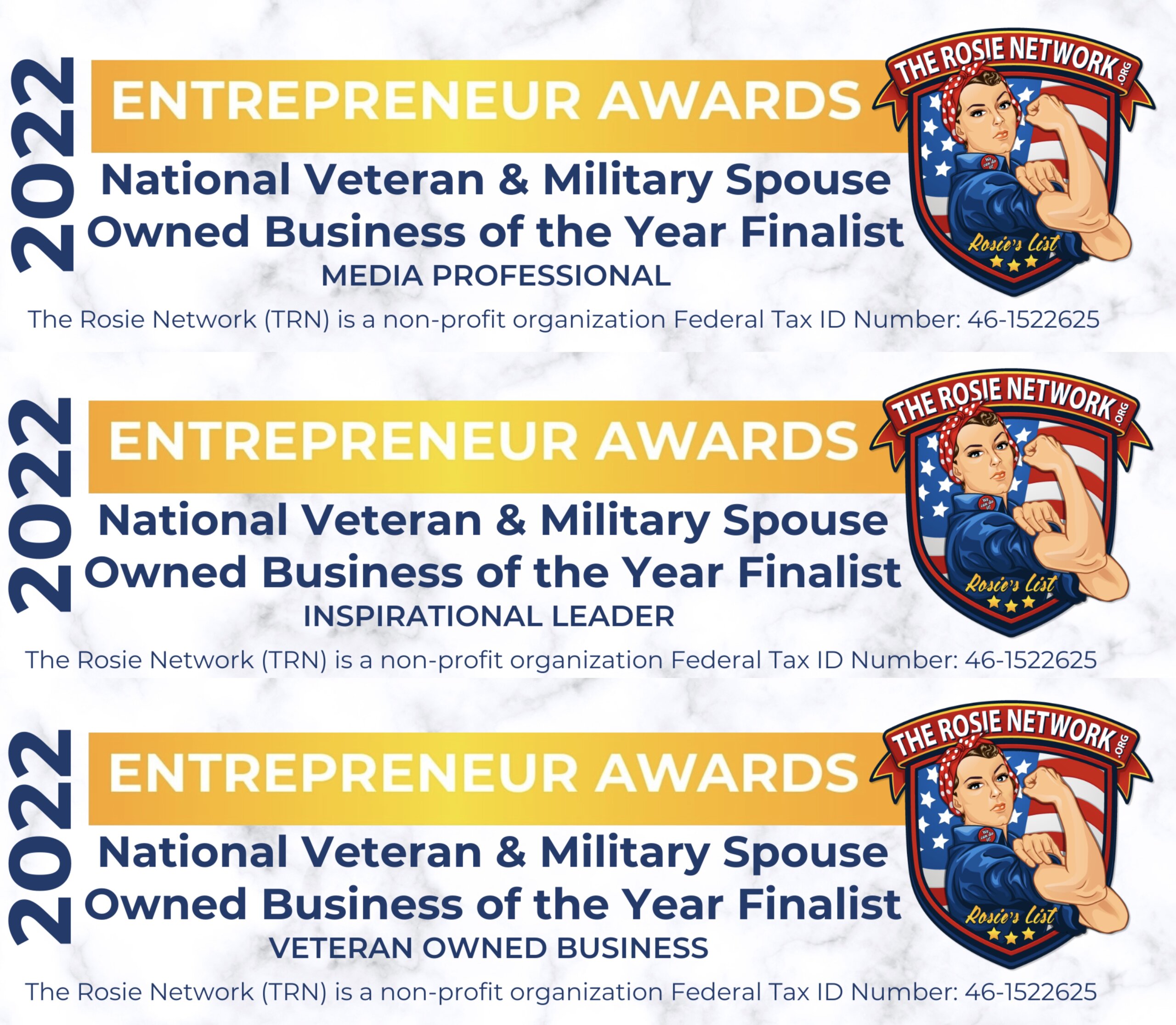 Veteran and Military Spouse Entrepreneur Awards recognition