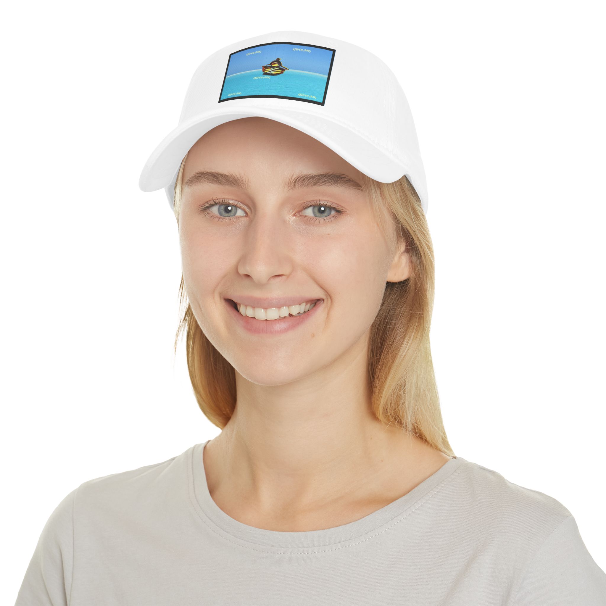 Keep on living frame Low Profile Baseball Cap - Image 4