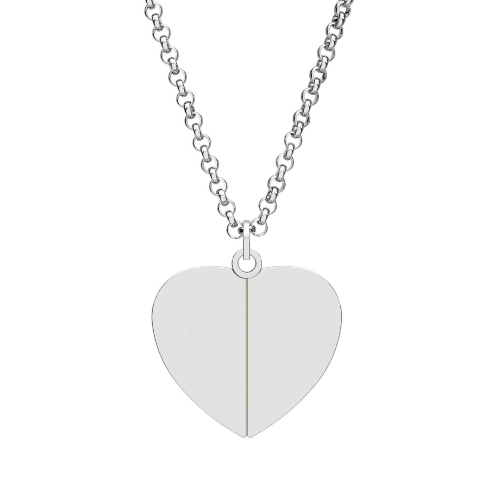 Engravable Hidden Message Heart Necklace — Personalized Secret Message Locket