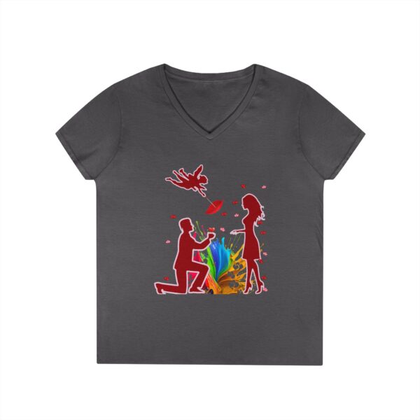 Romantic Proposal V-Neck T-Shirt – mag #11 "Will You" Design