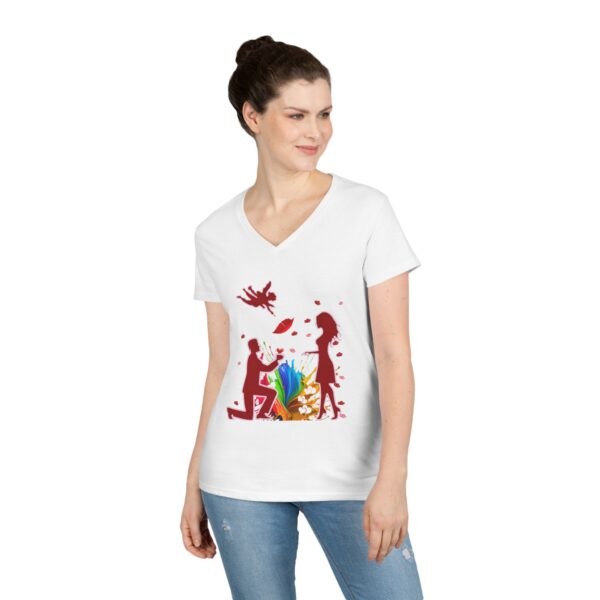 Romantic Proposal V-Neck T-Shirt – mag #11 "Will You" Design