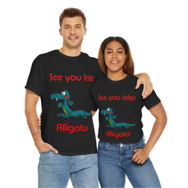 Heavy Cotton Tee (Unisex) Funny Gator Tees (Crew Neck & V-Neck)